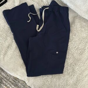 Slim Cairo Cargo Scrub Pants - Navy Blue Small